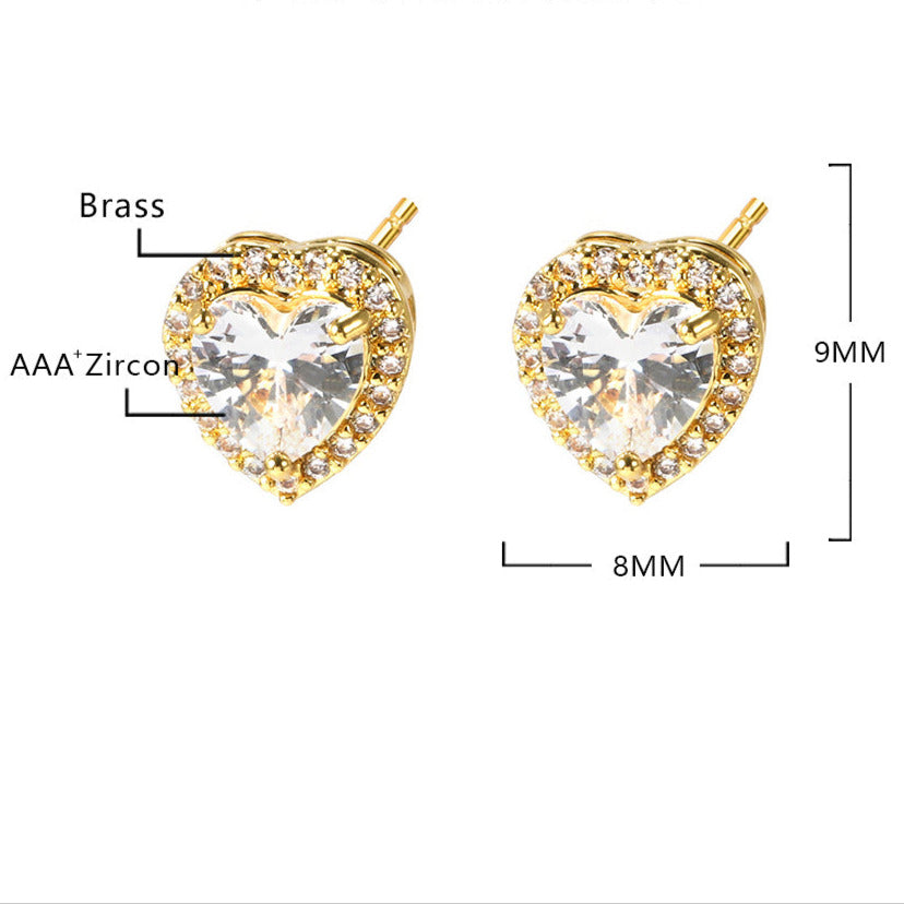 Orecchini Fuive cuore di zirconi