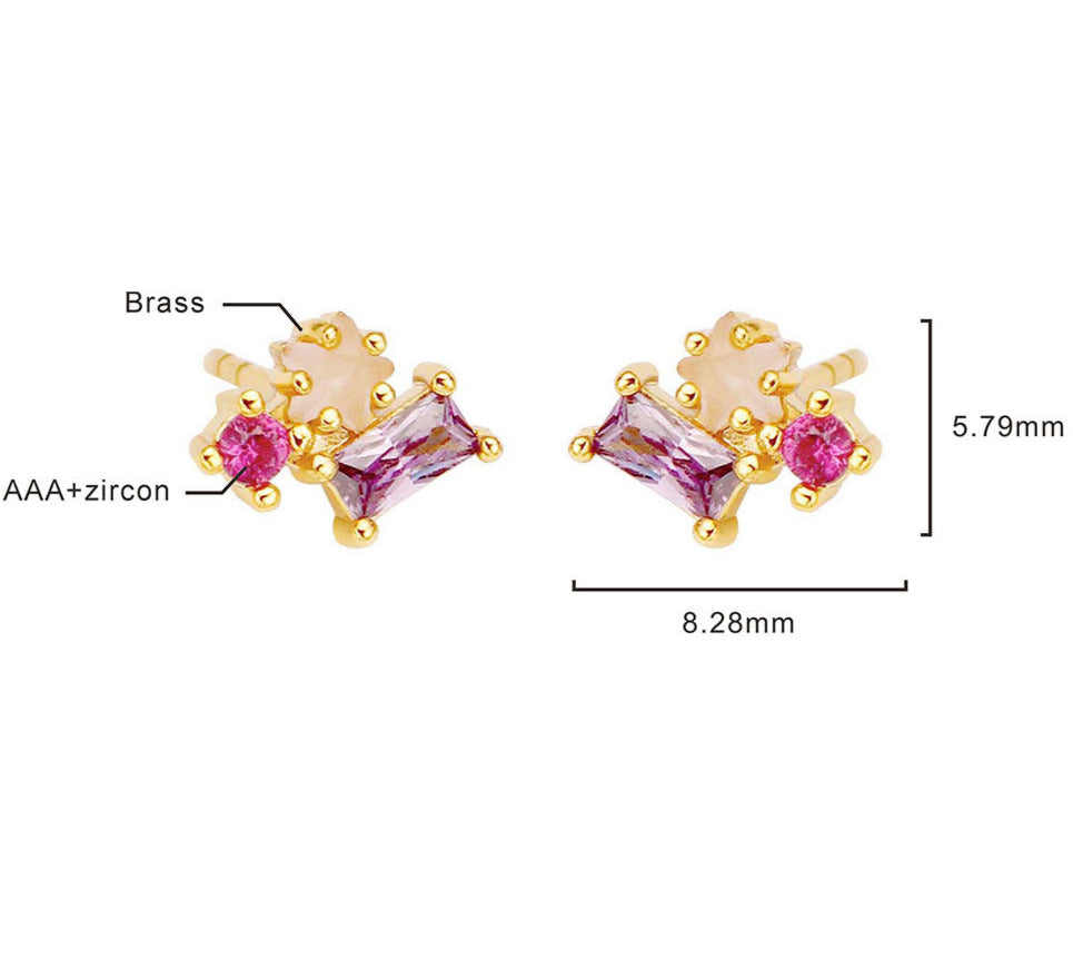 Orecchini Fuive trilogia di zirconi