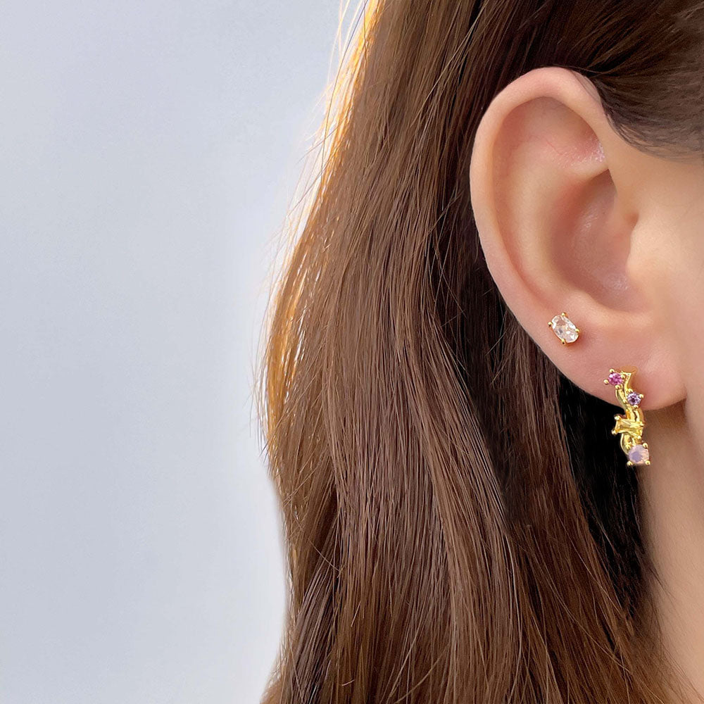 Orecchini Fuive Slalom di zirconi