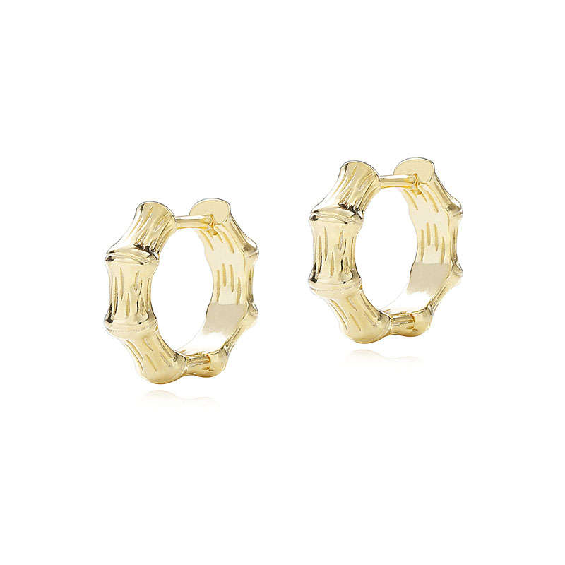 Orecchini Fuive Bamboo in Argento 925 Placcati Oro 18kt