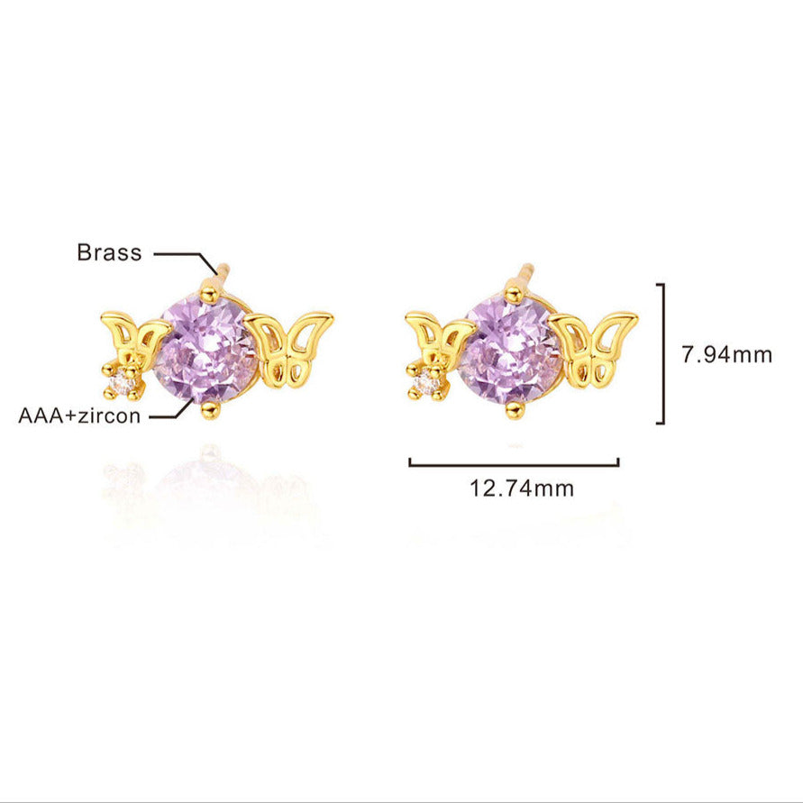 Orecchini Fuive Butterfly con zirconi
