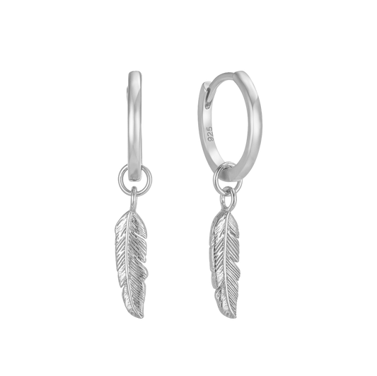 Orecchini Fuive Plume in Argento 925 - Gioielli ispirati alle piume graziosi e lussuosi