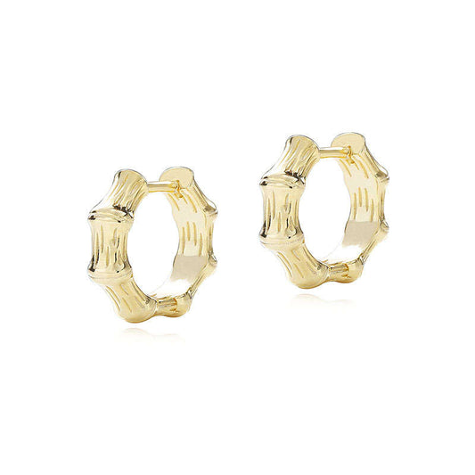 Orecchini Fuive Bamboo in Argento 925 Placcati Oro 18kt